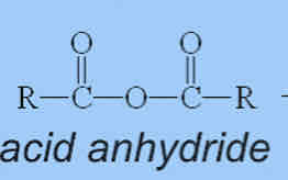 <ul><li><p>Loss of water between 2 carboxylic acid molecules </p></li></ul>