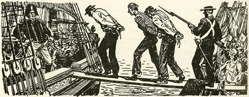 Practice of the British navy of stealing Americans and forcing them into service in the British Navy. One of the causes of the War of 1812.