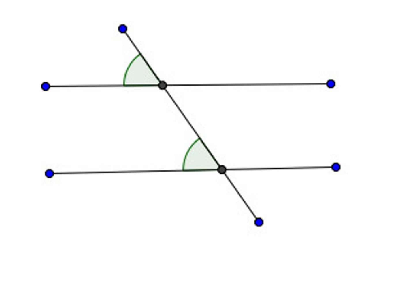 <p>Equal & lie on the same side of the transversal and in corresponding positions</p>
