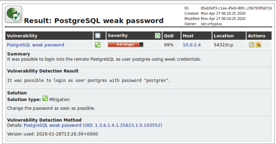  The following image shows a report from an OpenVAS system.
What type of weak configuration is shown here?
 A. Weak encryption
B. Unsecured administrative accounts
C. Open ports and services
D. Unsecure protocols