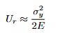 <p>Explanation: Elastic energy density up to yield</p>
