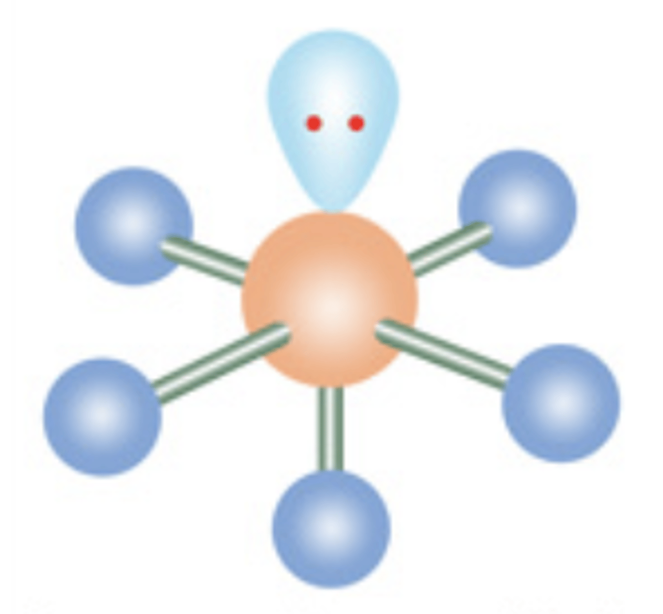 <p>6 electrons; 1 lone pair</p>