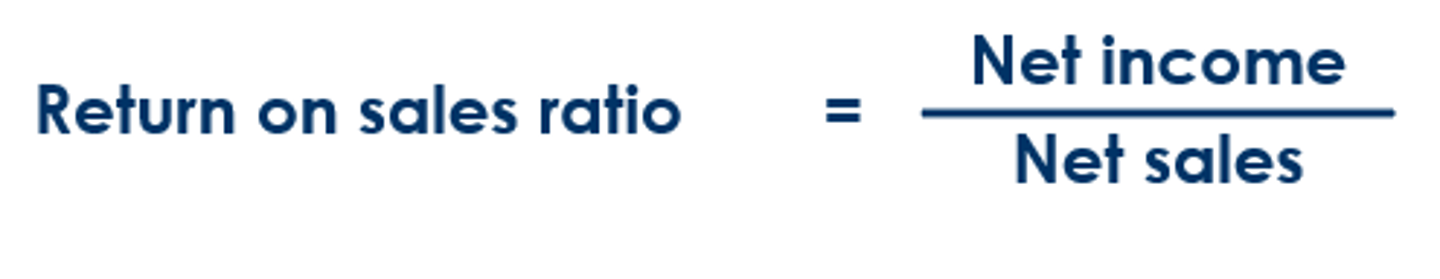 <p>measure for analyzing the use of property, plant and equipment</p><p>- return on sales</p>
