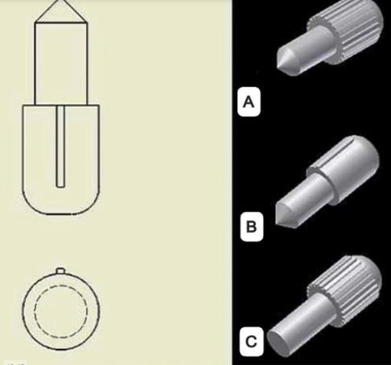 <p>A hole that passes completely through a part.</p>