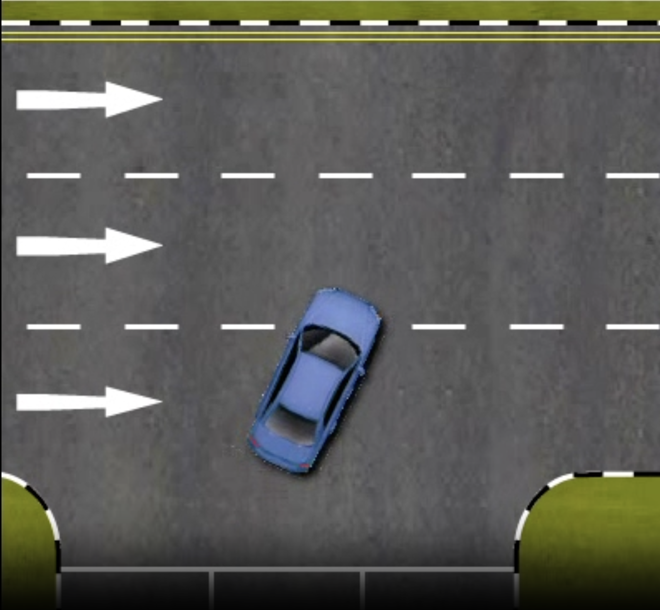<p><strong>Turn to the middle or second lane of the 3-lane carriageway one-way road.</strong></p>