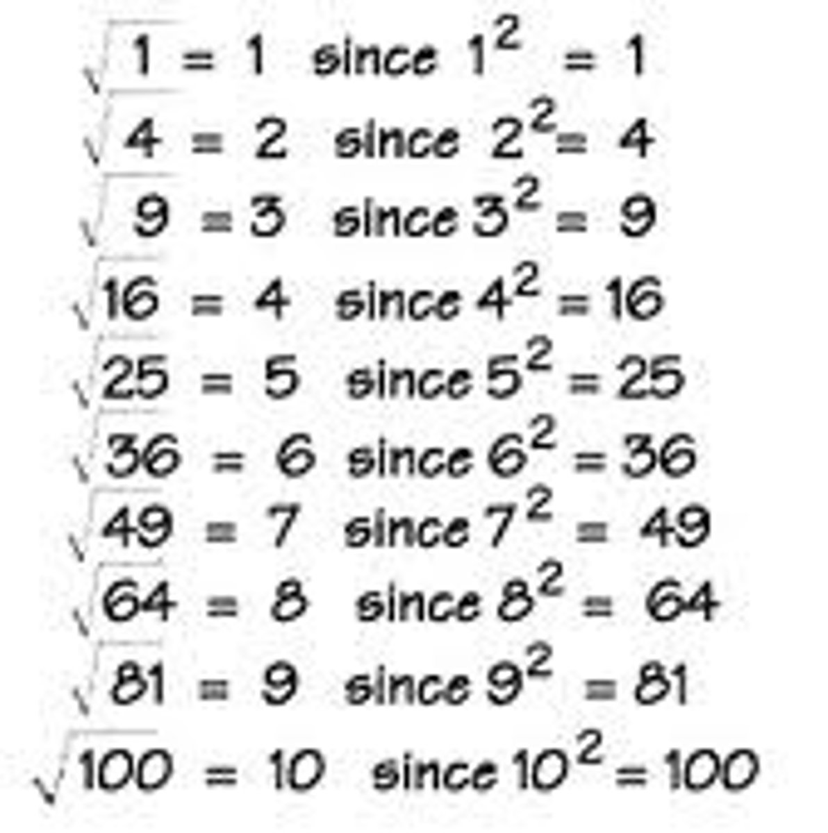 <p>a factor of a number that, when multiplied by itself, gives the original number</p>