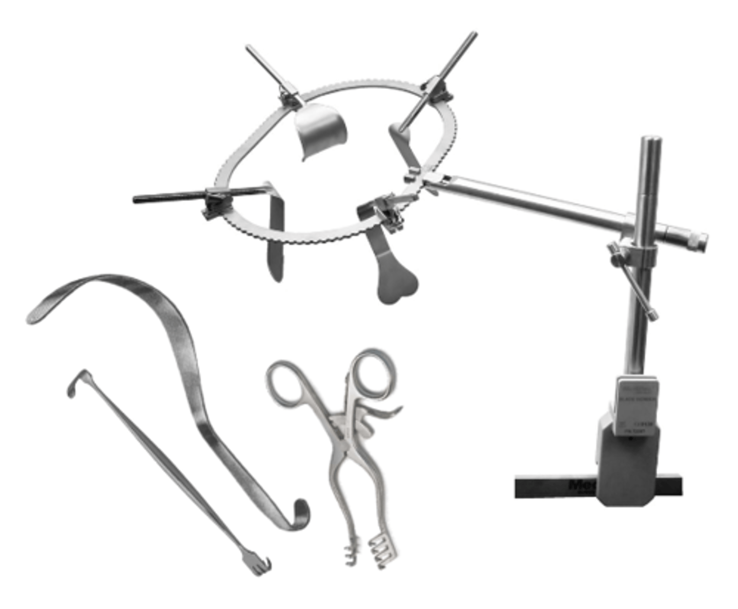 <p>surgical instruments primarily used to move tissues & organs to keep the surgical site exposed through surgery (300 series)</p>