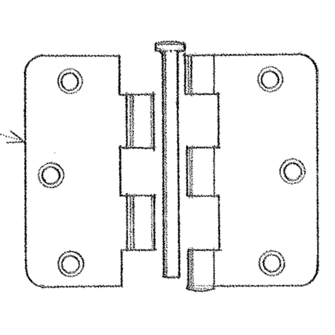 <p><span>The hinge having a non-removable pin</span></p>
