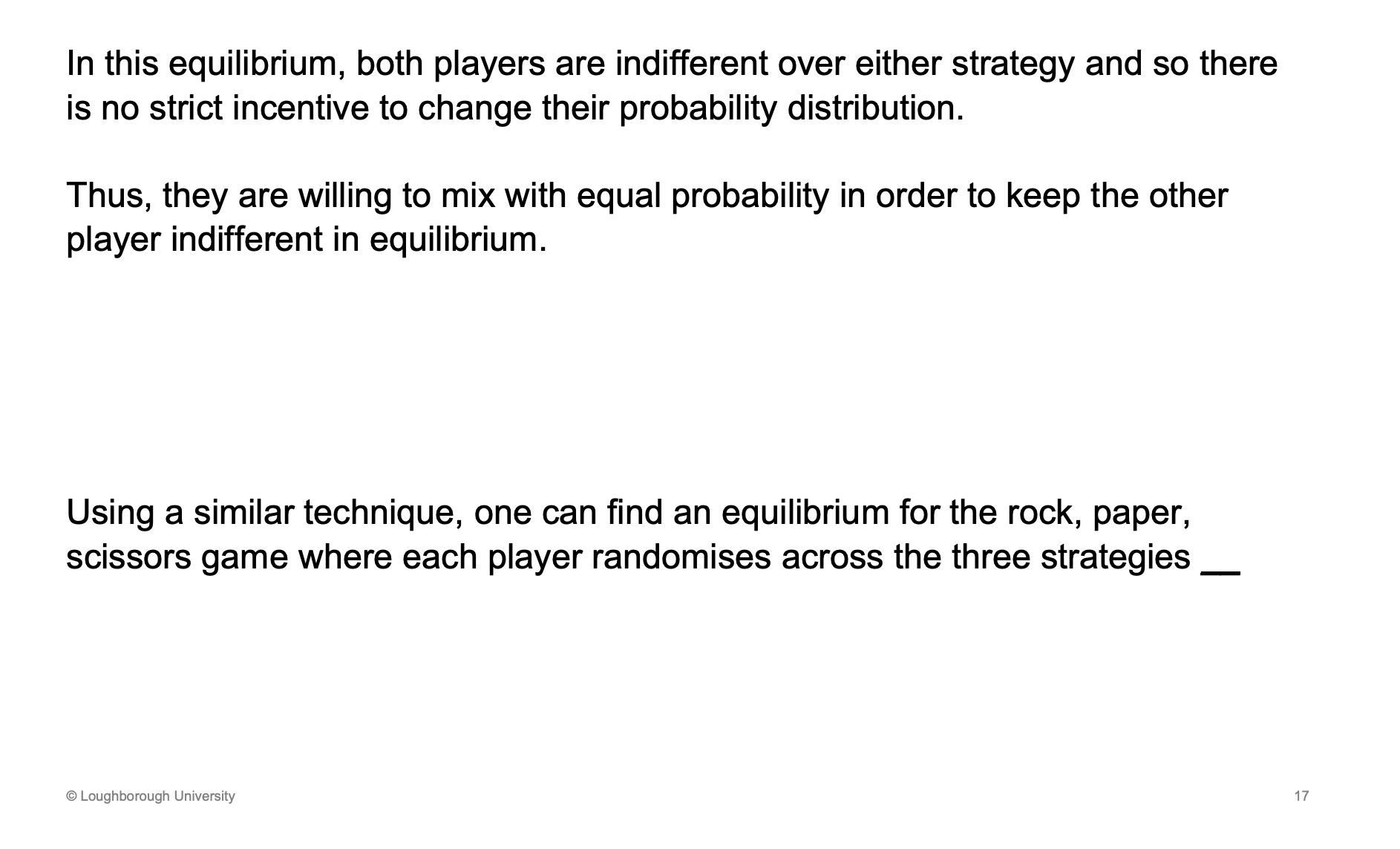 <p><span><u><span>With the probability (1/3)</span></u></span></p>
