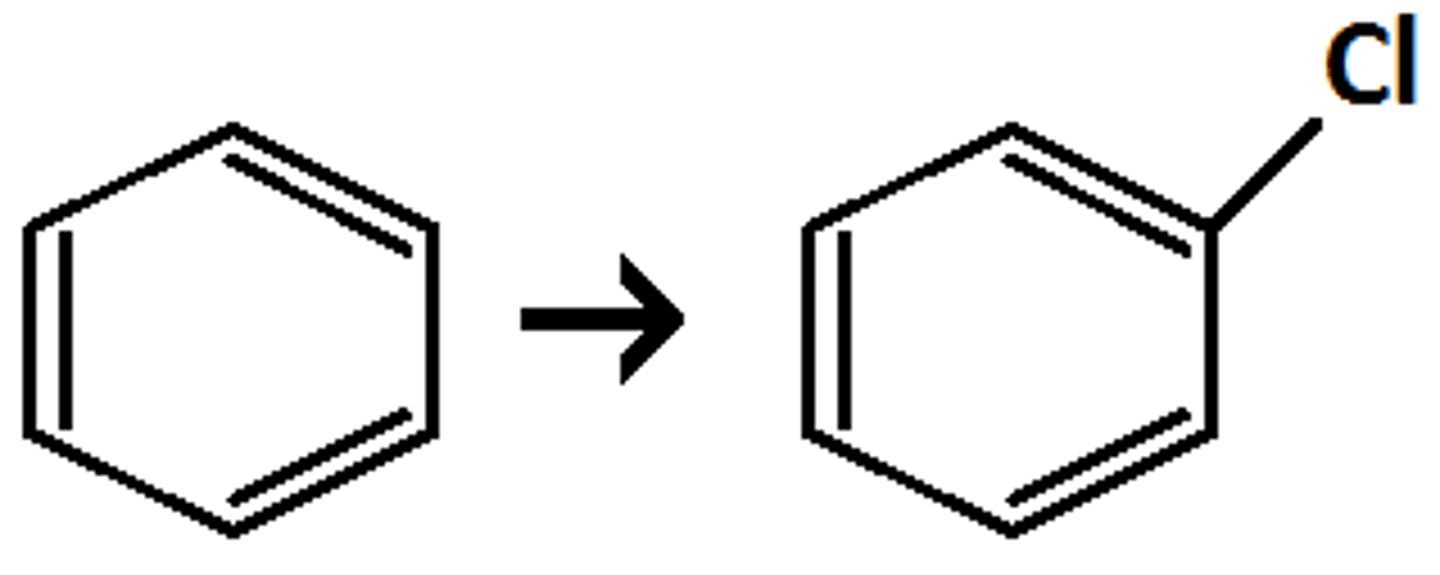 <p>add Cl to aromatic ring</p>