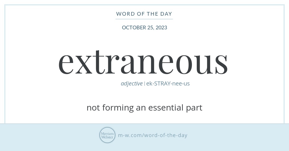 <p><span style="background-color: transparent;">extraneous</span></p>