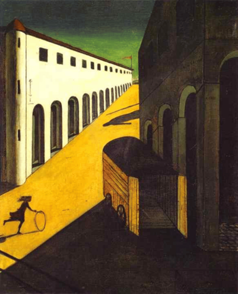 <p>Giorgio di Chirico, 1914, oil o/canvas</p>