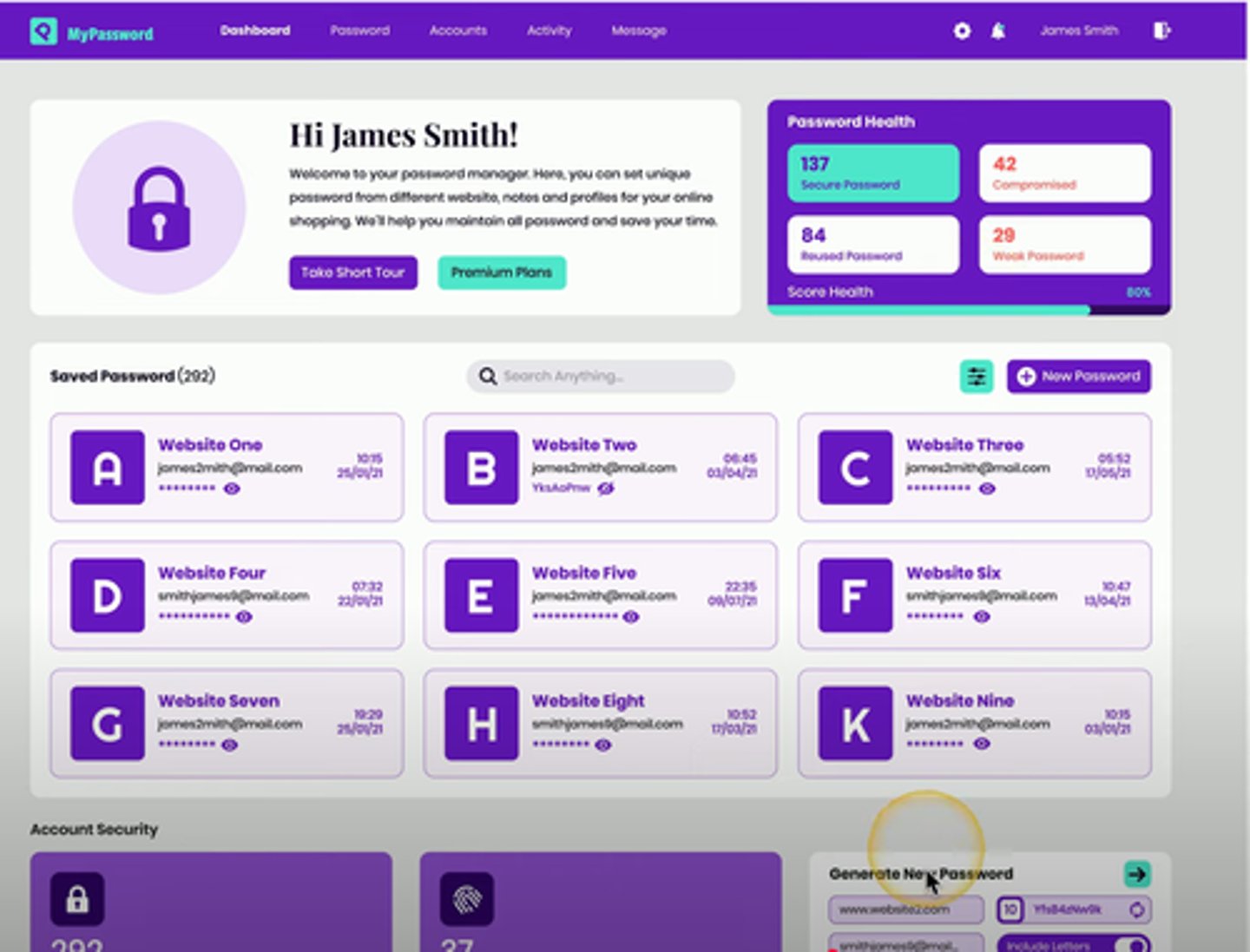 <p>Important to use different passwords for each account</p><p>- Remembering all of them would be impractical</p><p>Store all of your passwords in a single database</p><p>- Encrypted, protected</p><p>- Can include multifactor tokens</p><p>Enterprise password managers</p><p>- Centralized management and recovery options</p>