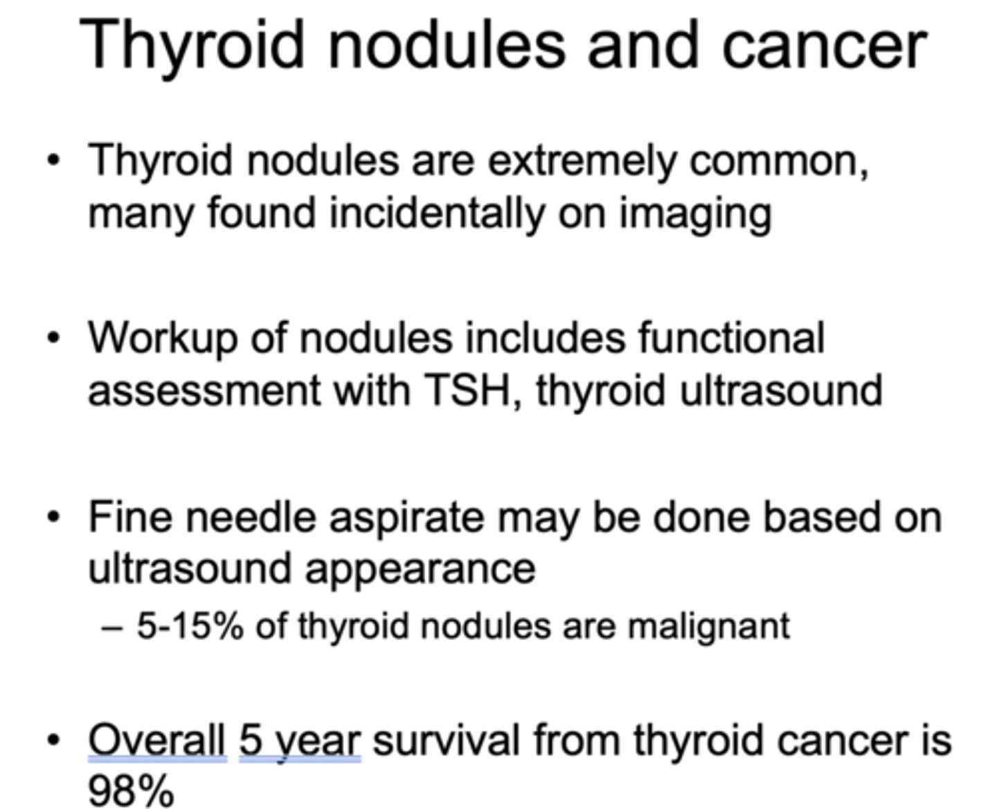 <p>Thyroid nodules and cancer</p>