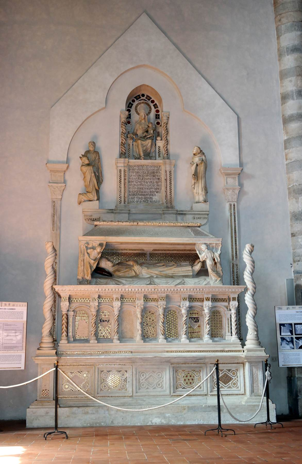 <p>Tomb of Cardinal de Braye, Florence Cathedral plan, ciborium in Rome</p>