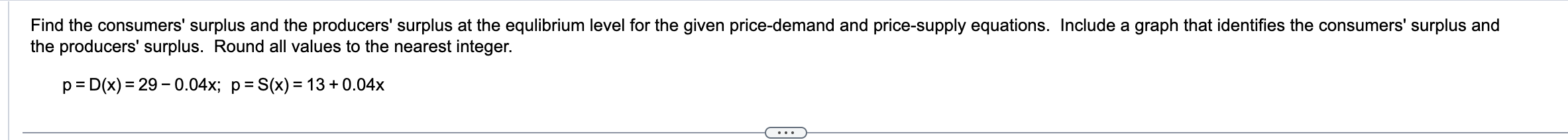 <p>FInd Producer Surplus</p>