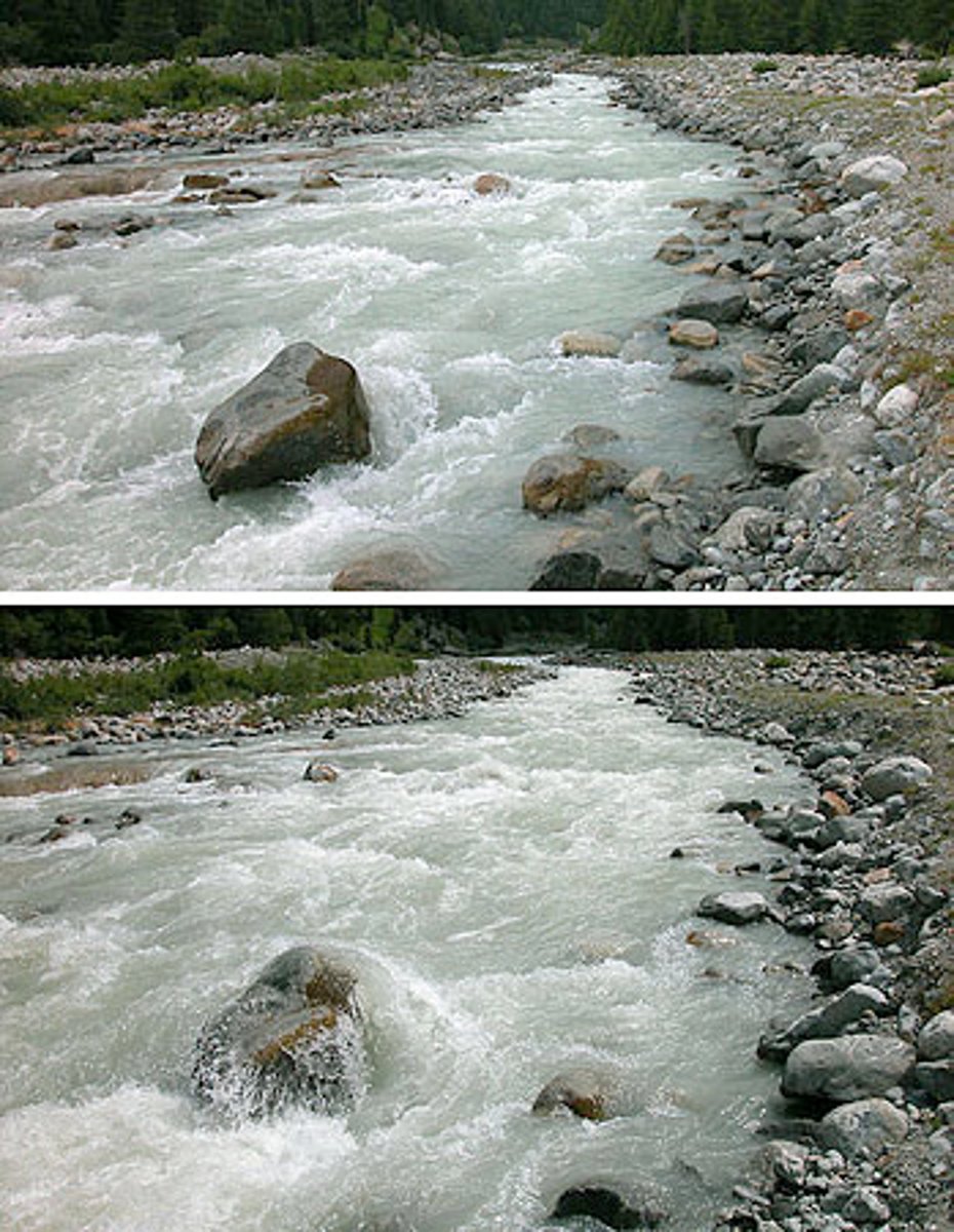 <p>Smallest size of sediment that is responsible for the milky, colored water in the rivers, streams, and lakes that are fed by glaciers.</p>