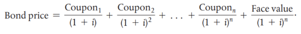 <p>The market value of a bond.</p>