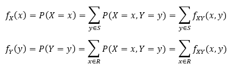 <p>When both joint random variables are discrete and have outcomes in the range R and S respectively.</p>