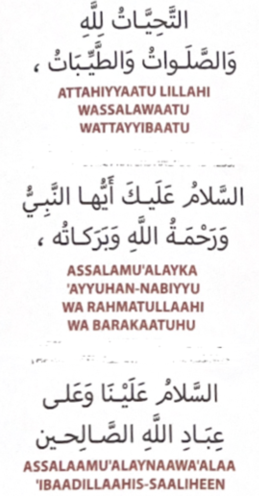 <p>Tashahhud</p>