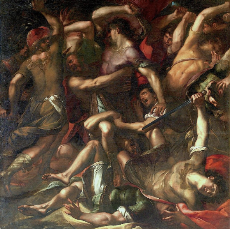 <p>Giulio Cesare Procaccini (Italian) Samson and the Philistines before 1621</p>