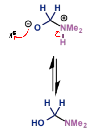 <p>aminal would be 2 amines on 1 carbon, so this is a hemiaminal (hydroxy + amine group on same C)</p>