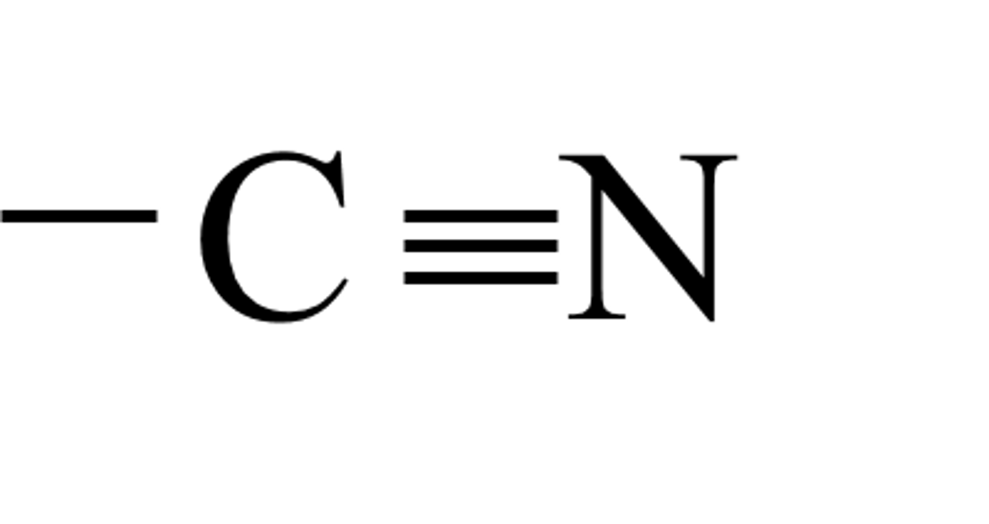 <p>nitrile (cyano)</p>