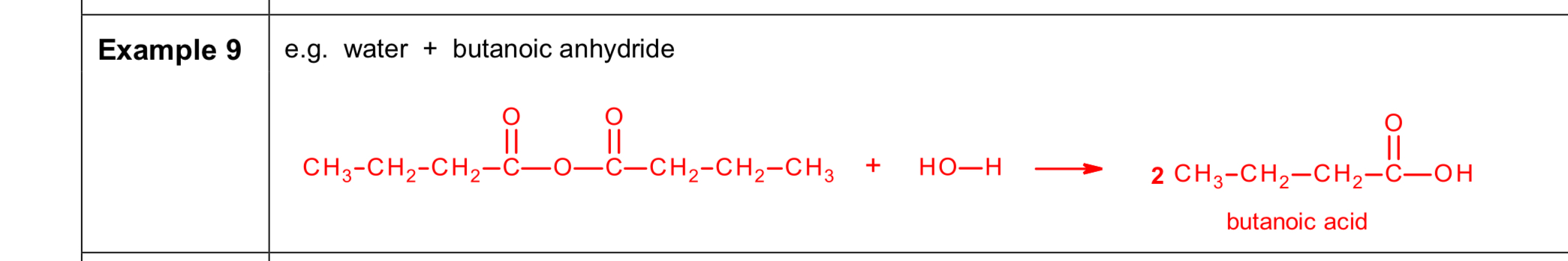 <p>2 x Butanoic acid</p>
