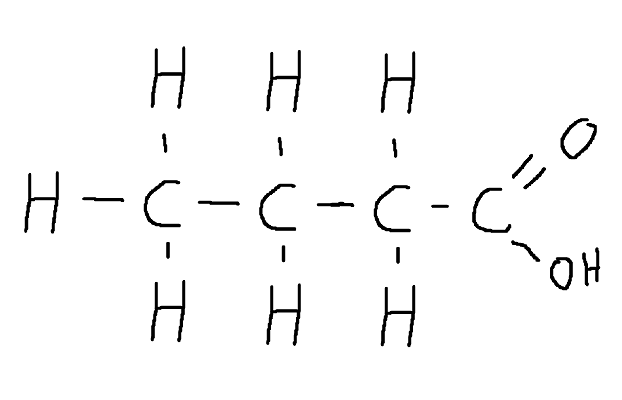 <p>C3H7COOH</p>