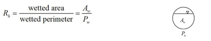 <p>wetted area/wetted perimeter </p>