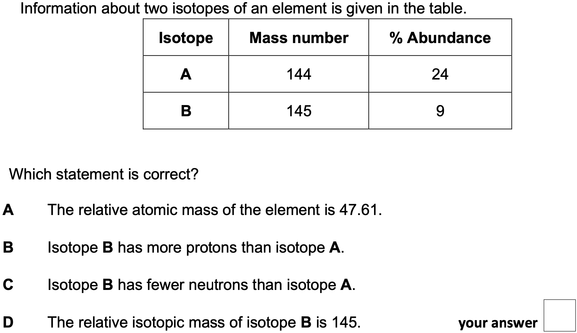 <p>Which statement is correct?</p>