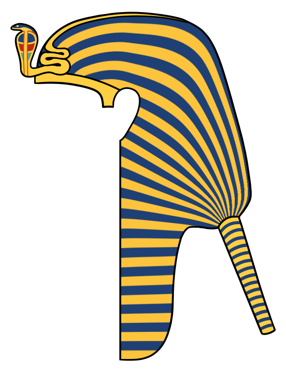 <p>a scarf like construction that completely covered the head, was fitted across the temple, hanging down to the shoulder behind the ears, and with a long tail at center back that symbolized a lion's tail</p><ul><li><p>famously worn by king tut</p></li></ul>