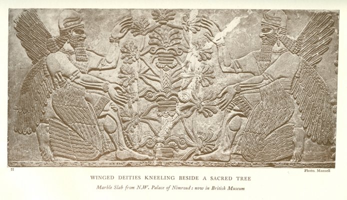 <p>"Sacred Tree" relief, palace of Ashurnasirpal at Kalhu/Nimrud</p>