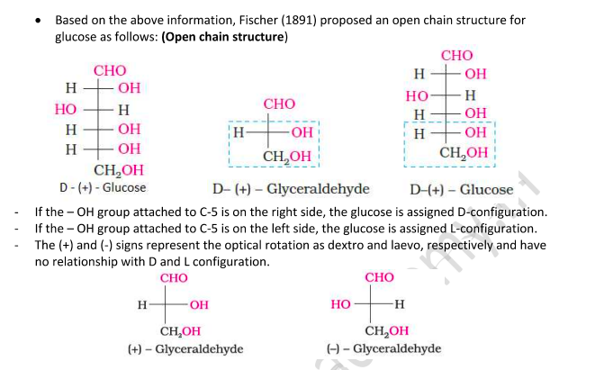 <p>Open Chain Structure of Glucose</p>