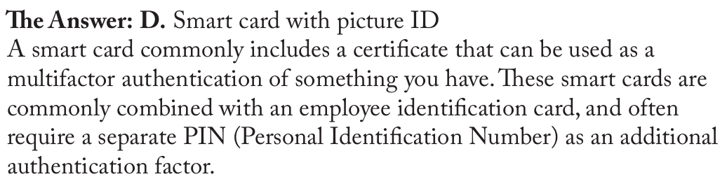 <p>Smart card with picture ID</p>