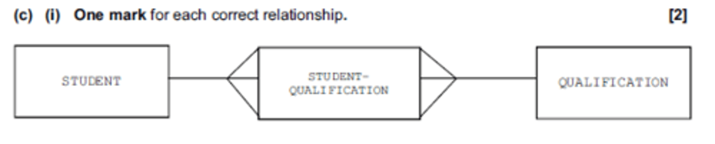 <p>A graphic method of representing entities and their relationships</p>