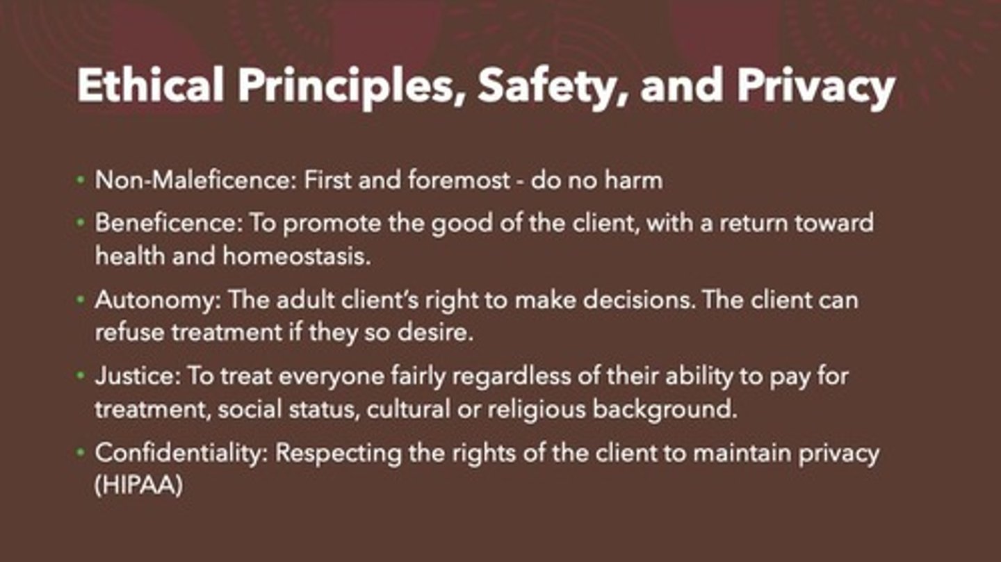 <p>Ethical principle: do no harm.</p>