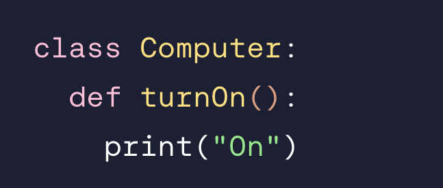 <p>How would you create a subclass called  L⁠a⁠p⁠t⁠o⁠p⁠  that inherits the  t⁠u⁠r⁠n⁠O⁠n⁠(⁠)⁠  method from  C⁠o⁠m⁠p⁠u⁠t⁠e⁠r⁠ .</p>