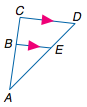 Find AE if AB\=12, AC\=16, and ED\=5.
