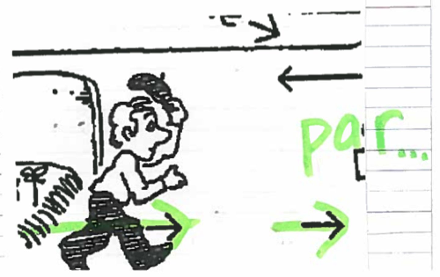 <p>he passed; he went by</p>