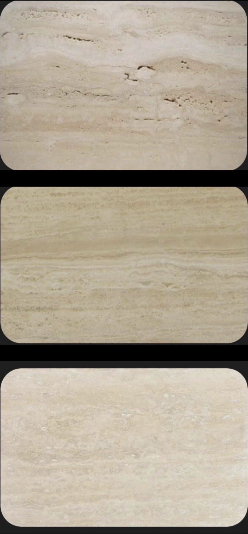 <p>what stone? Vein cut vs. Cross cut. what are the characteristics? what style best suits?</p>