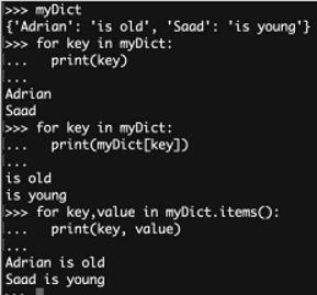 <p>can unpack a dictionary as (key, value) tuples</p>
