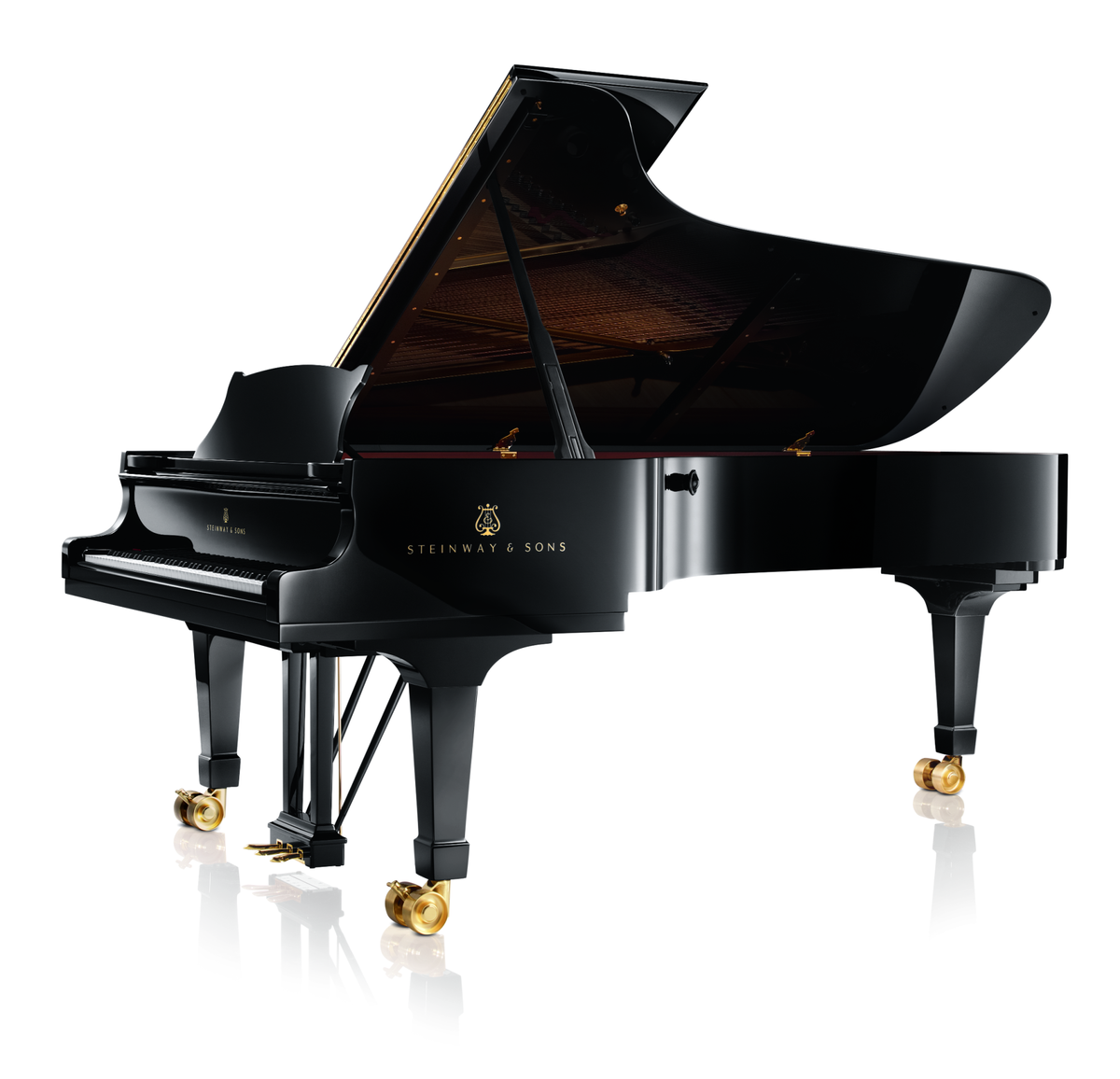 <p>A keyboard musical instrument with a hammer action that causes the strings to vibrate.</p>