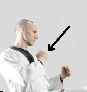 <p>keep it near your lead knee or a little higher to act as guard  </p>