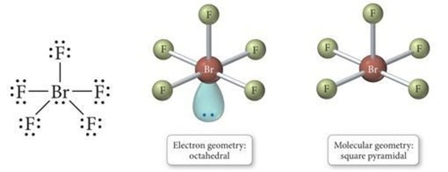 <p>Octahedral with one lone pair.</p>