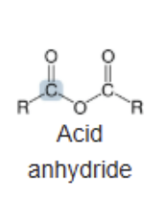 <p>What is the product of the reaction between an acid anhydride and R’-Li or R’-MgX (1st step) and HCl (2nd step)?</p>