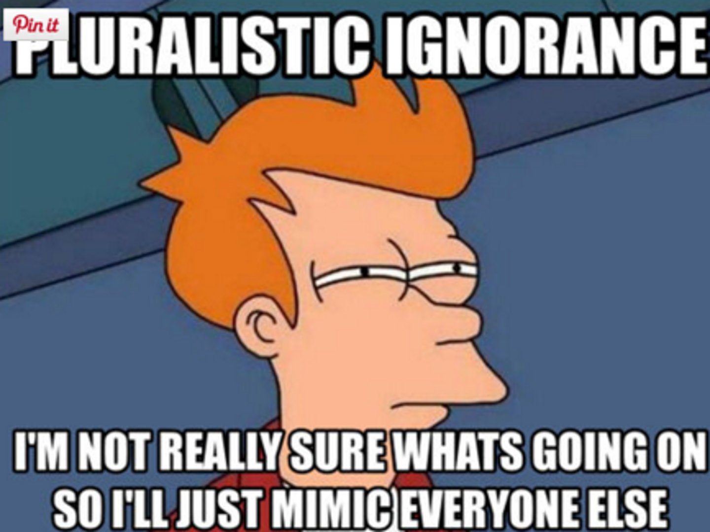 <p>- Assuming others have better information and choosing not to act if no</p><p>one else.</p><p>Example: You smell smoke in a full classroom but no one moves - you assume it's just steam and don't alert anyone.</p>