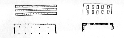 grid plan - allows for full strip windows

bearing wall plan - allows for limited window openings