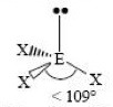 trigonal pyramidal <109