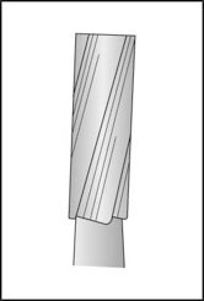 <p>initial entry, shoulder for crown prep</p>